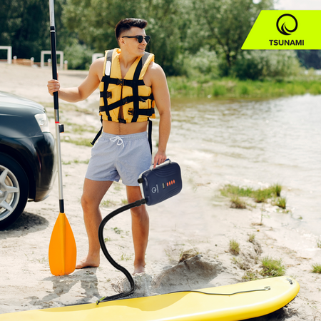 TSUNAMI akkumulátorral ellátott elektromos pumpa SUP deszkához