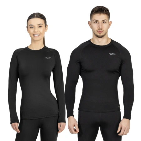 Unisex termikus hosszú ujjú póló – fekete, XXL méret