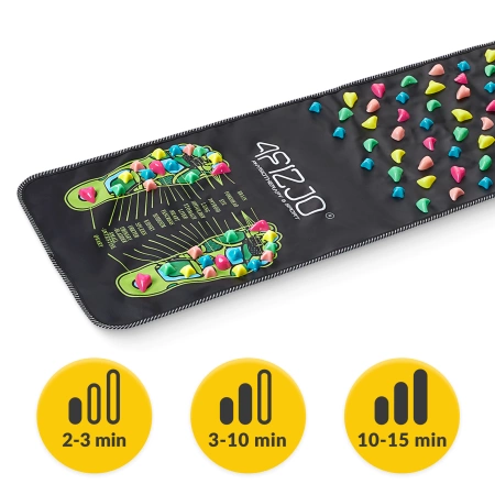 Kavicsokkal ellátott lábmasszírozó szőnyeg, 140 x 35 cm