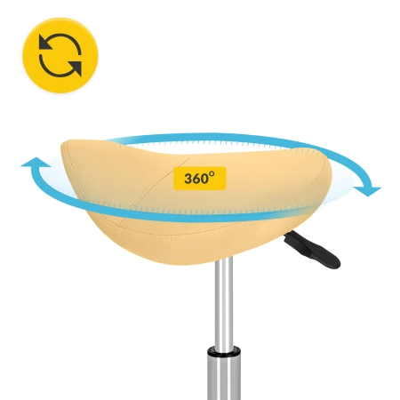 ERGO nyeregülésű forgószék, sárga