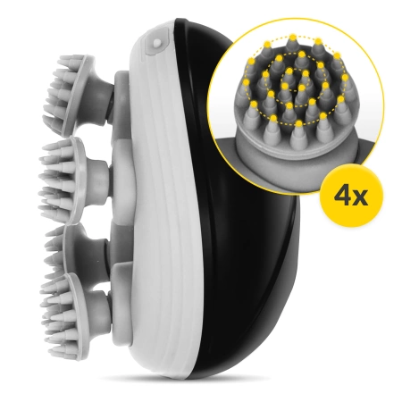 Elektromos vízálló fejmasszírozó, fekete