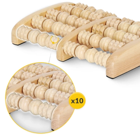 Formázott fa talpmasszírozó henger