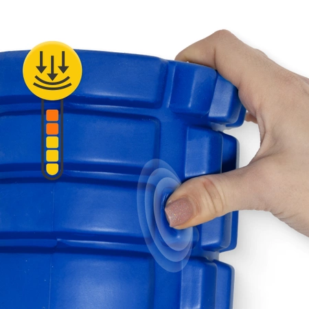 EVA bordázott masszázshenger, 45 cm, kék