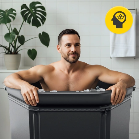 Beépített hűtőrendszerrel ellátott hordozható jégkád