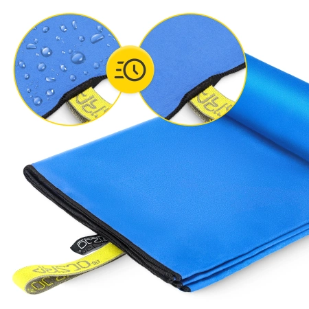 Gyorsan száradó mikroszálas törölköző, 180 x 100 cm kék