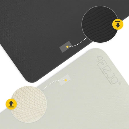 TPE csúszásgátló jóga- és edzőszőnyeg, 1 cm, szürke