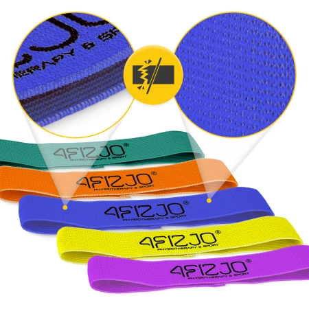 FLEX BAND textil fitness gumiszalag szett, 5 db