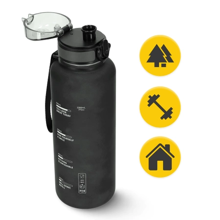 Sportkulacs, 1 L, fekete