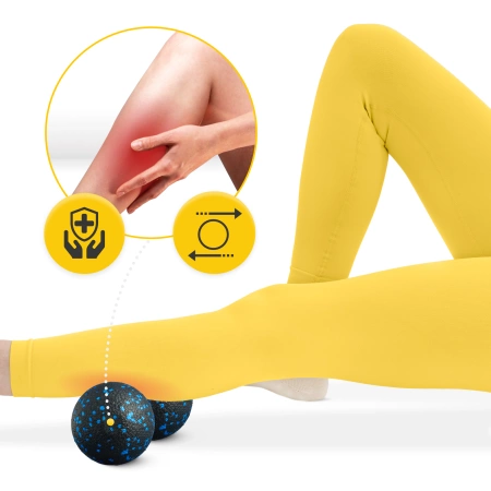 EPP dupla masszázslabda, 12 cm, kék