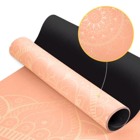 Velúr jógaszőnyeg, 1,5 mm, narancssárga