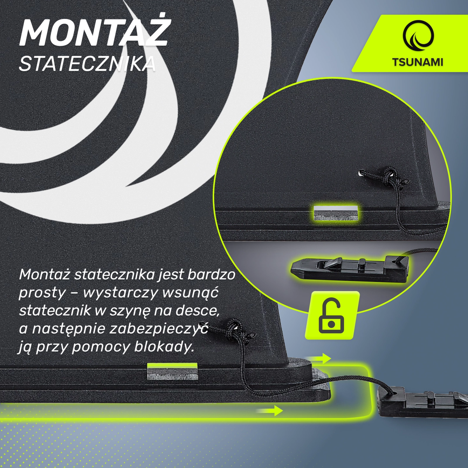 pletwa SUP fin statecznik 9" do desek