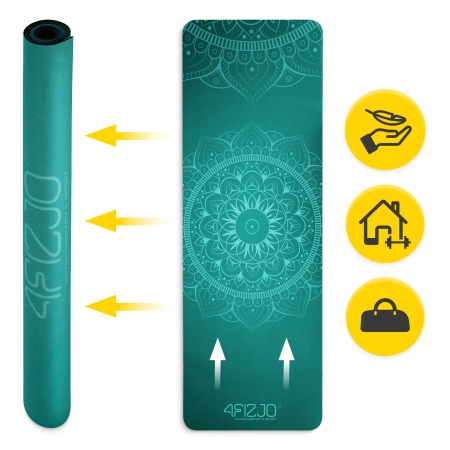 Velúros jóga- és tornaszőnyeg, 1,5 mm, zöld