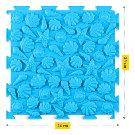Ortopédiai érzékszervi puzzle szőnyeg gyermekeknek, 6 darab.
