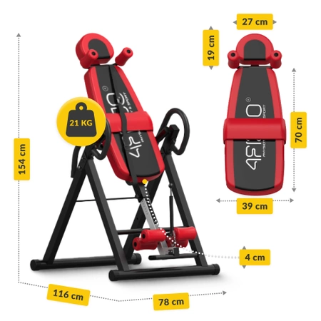 Gerincnyújtó pad, piros