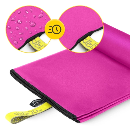 Gyorsan száradó mikroszálas törölköző, 180 x 100 cm rózsaszín