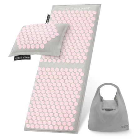ECO akupresszúrás matrac párnával, XL, rózsaszín