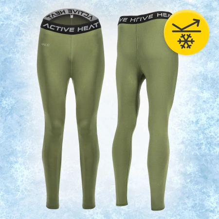 Unisex termikus alsóruha - zöld szett, póló + nadrág, S méret