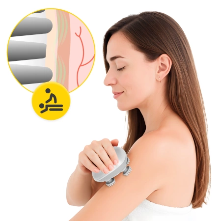 Elektromos vízálló fejmasszírozó, fehér