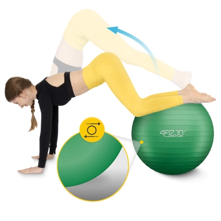 Felfújható gimnasztikai labda, 85 cm, zöld