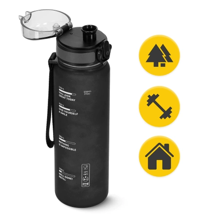 Sportkulacs, 650 ml, fekete