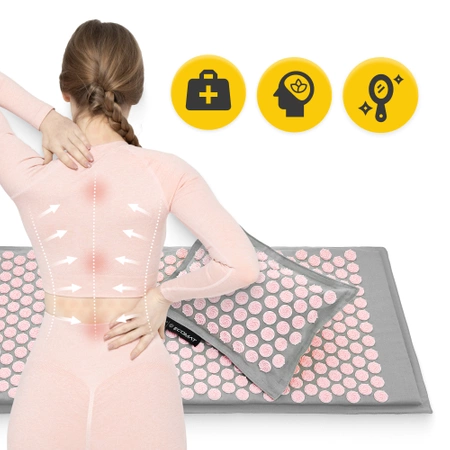 ECO akupresszúrás matrac hajdina és kókusz töltettel, rózsaszín