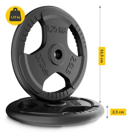 Öntöttvas súlytárcsa, 2 x 1,25 kg