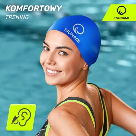 TSUNAMI PRO unisex úszósapka, kék