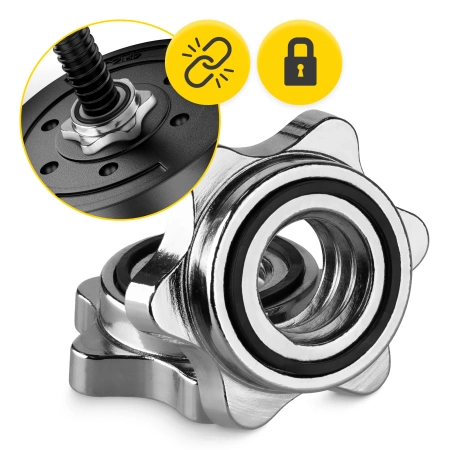 Fém csavaros bilincsek 25 mm-es nyakhoz, 2 db.