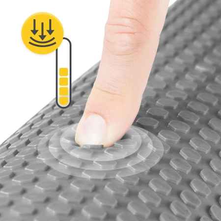 CARE+ bordázott masszázshenger, 60 cm, szürke