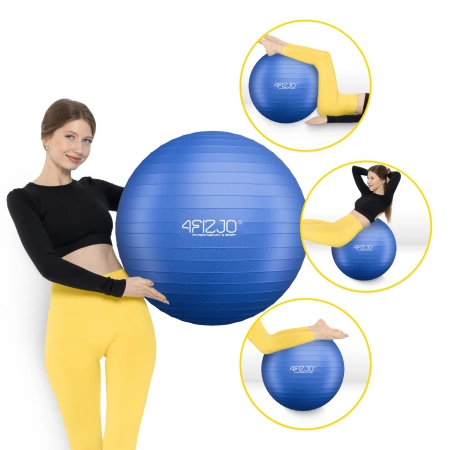 Felfújható gimnasztikai labda, 75 cm, kék