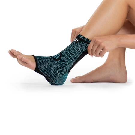 Rugalmas bokaszorító, L, kék