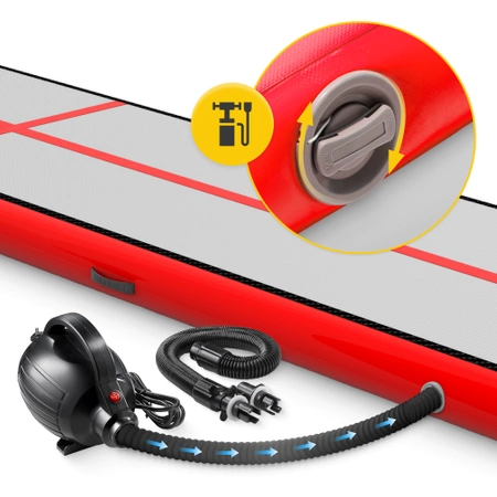 AIR MAT pumpával ellátott akrobatikai pálya, 6 x 1 x 0,15 m