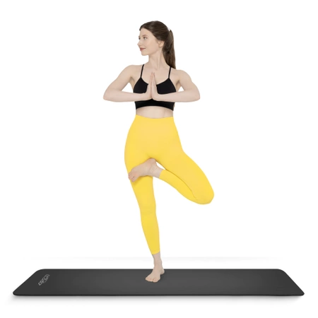 NBR torna- és jógaszőnyeg, 180 × 60 × 1 cm, fekete