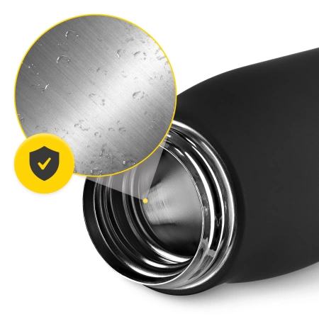 Termosz palack pánttal, 540 ml, fekete