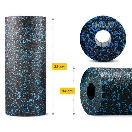 EPP habszivacs masszázshenger, 33 cm, kék