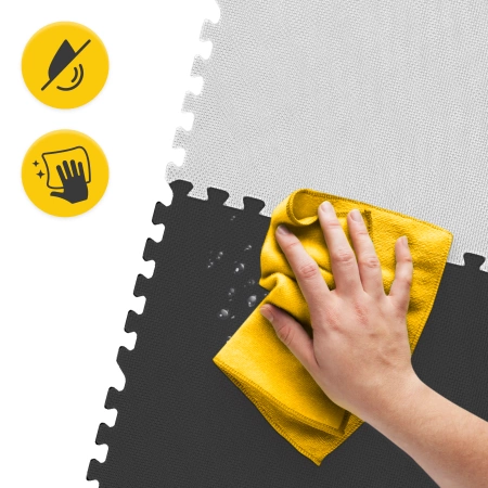 Gyerek oktató puzzle szőnyeg, 180 x 180 cm, szürke