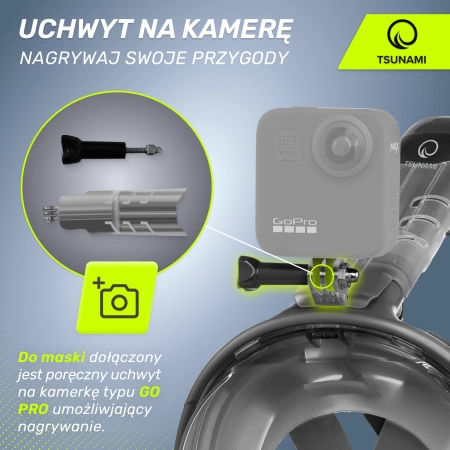 TSUNAMI teljes arcú búvármaszk, L/XL