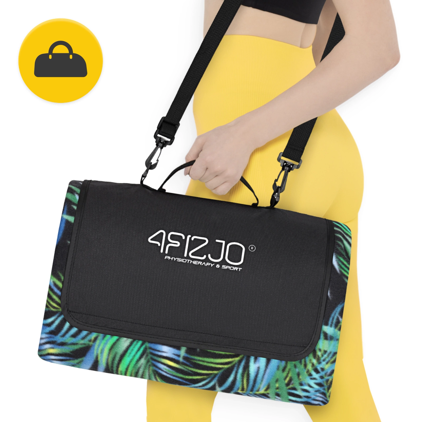 mata koc piknikowy wodoodporny niebieski