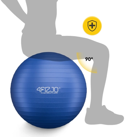 Felfújható gimnasztikai labda, 75 cm, sötétkék