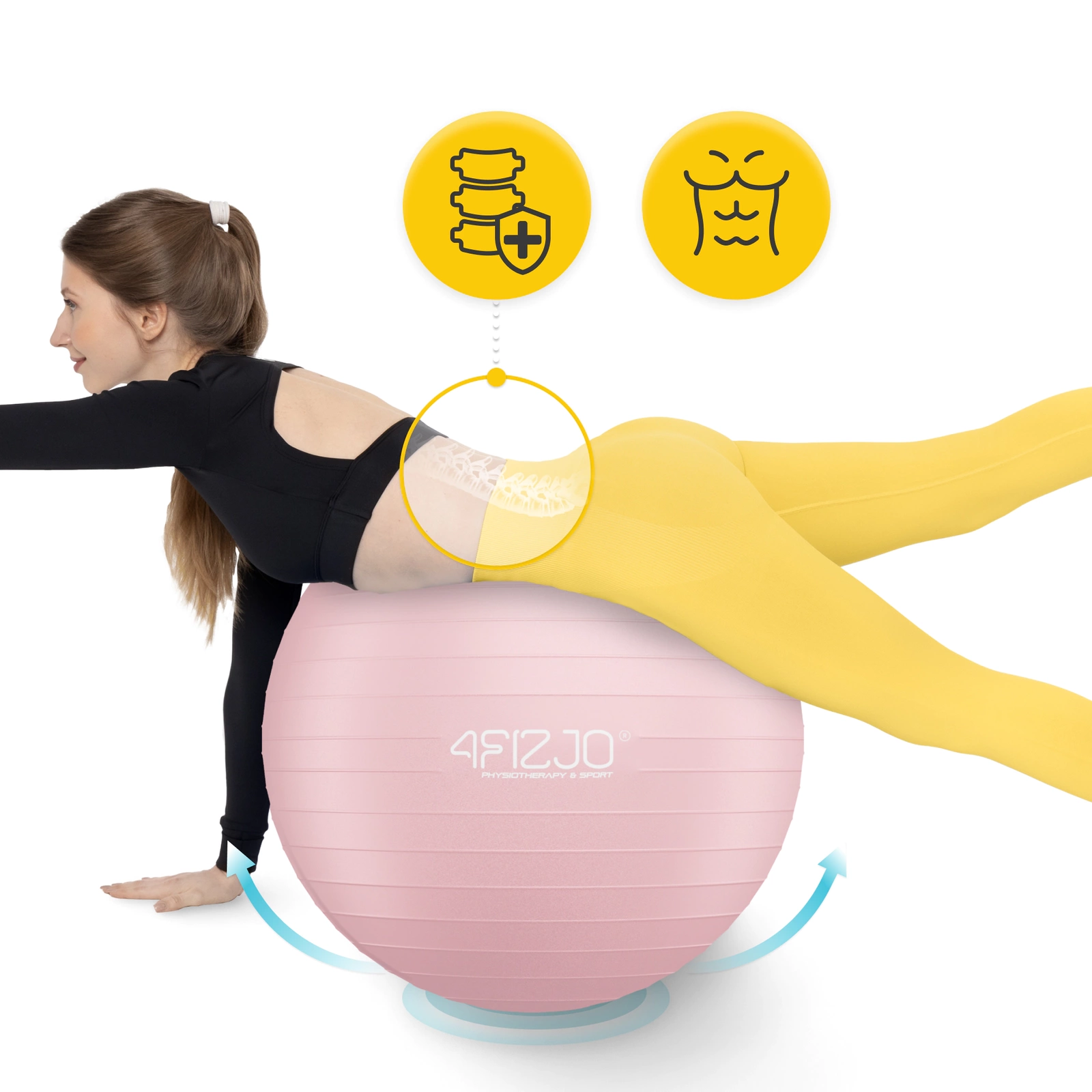 pilka gimnastyczna dmuchana do rehabilitacji 