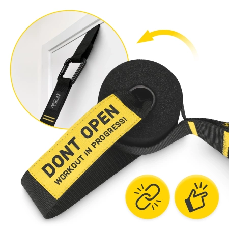 Gymnastic gyűrűk húzódzkodáshoz ABS-ből, fekete és sárga színben