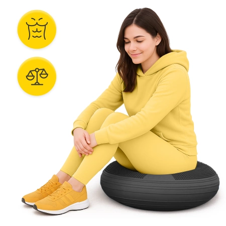 Sensomotoros párna MED+ 60 cm fekete