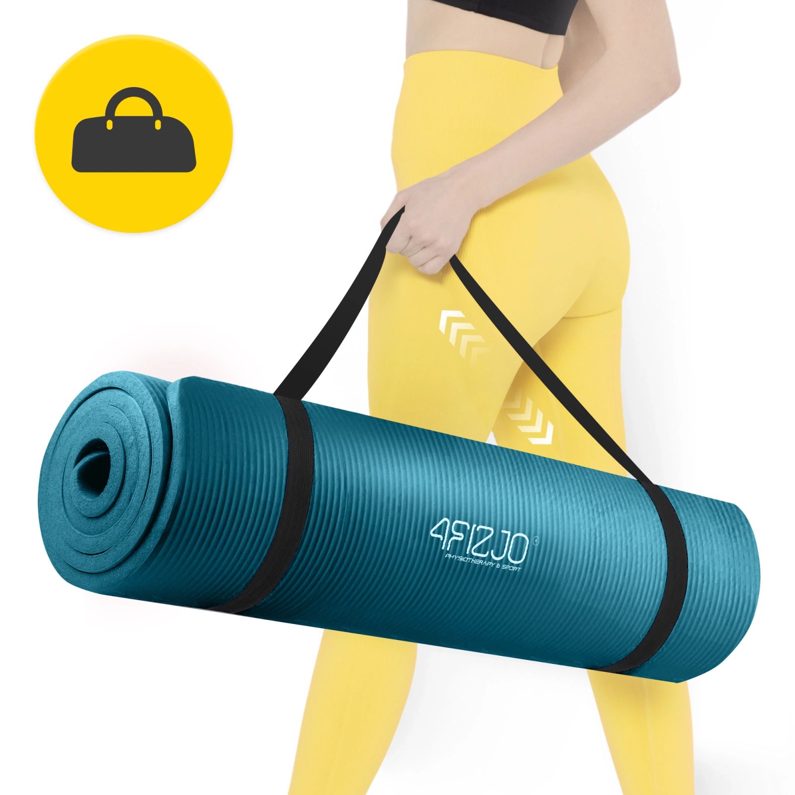 mata do cwiczen antyposlizgowa profesjonalna joga pilates kauczukowa