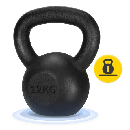 Öntöttvas kettlebell, 12 kg