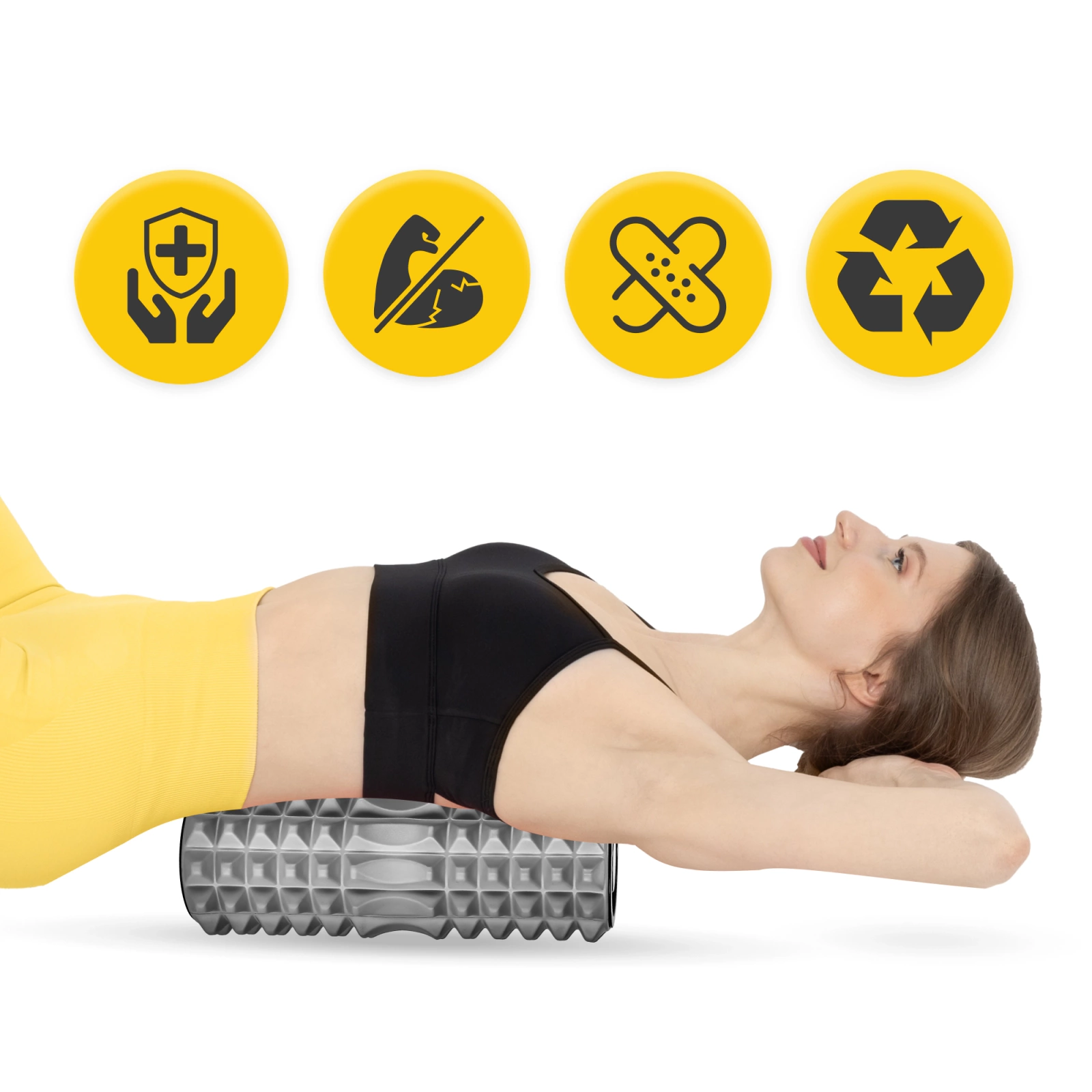 roller walek do masazu miesni twardy z kolcami