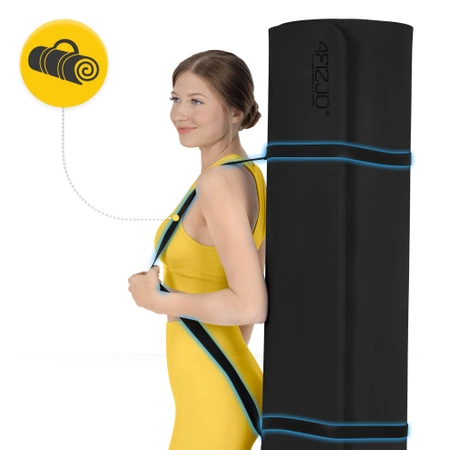 TPE nagy, csúszásgátló tornaszőnyeg, 2 cm, fekete