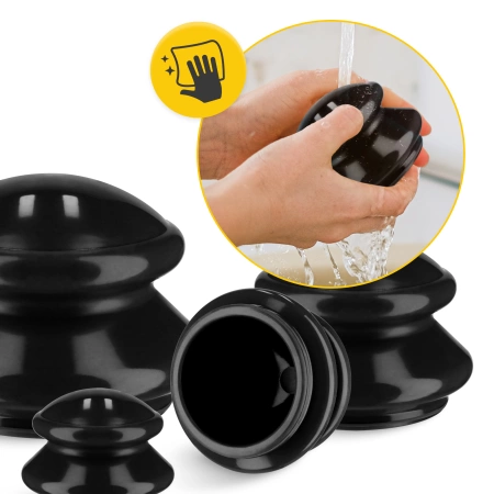 Gumiköpöly készlet, 4 db, fekete