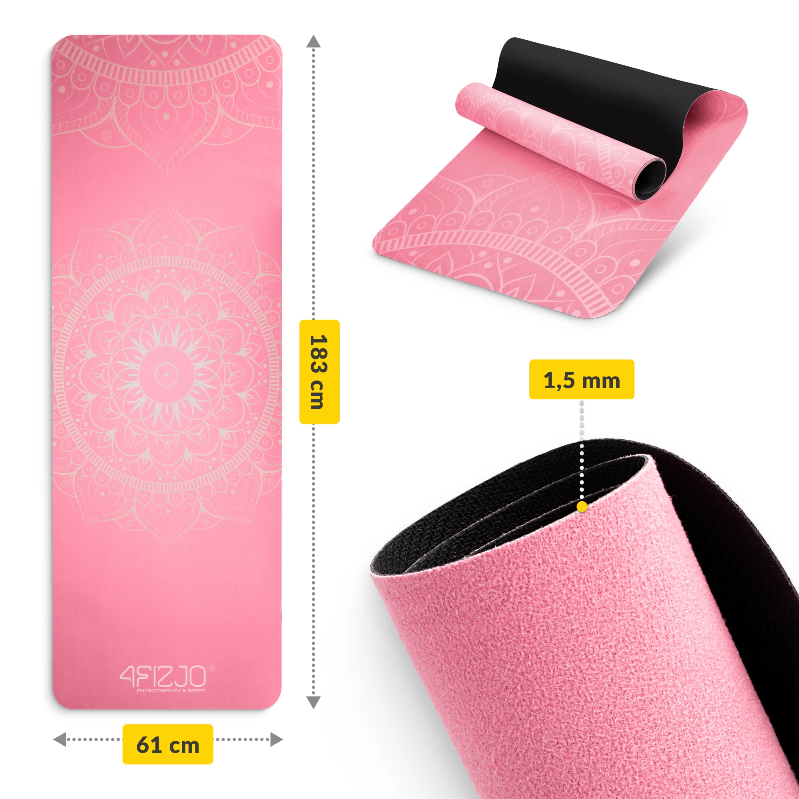 mata do jogi medytacji zamszowa