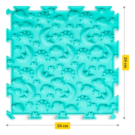 Ortopédiai érzékszervi puzzle szőnyeg gyermekeknek, 4 darab.