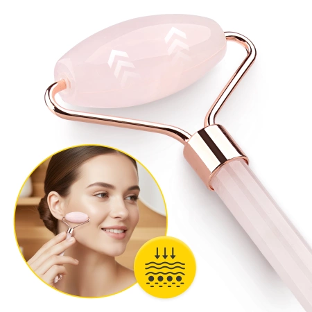 Természetes rózsakvarc arcgörgő